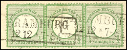 1/3 Gr. Im Waager. 3er-Streifen A. Tadellosem Briefstück, Mi. 200.-, Katalog: 2a BS - Autres & Non Classés