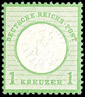 1 Kr. Großer Schild, Gelbgrün, Sehr Gut Zentriert, Geprägt Und Gezähnt, Postfrisch, Kurzbefund Jäschke-Lantelme BPP: "ec - Autres & Non Classés