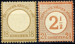 18 Kr. Ocker Und 2 1/2 Auf 2 1/2 Gr. Braunorange, Je Tadellos Postfrisch, Mi. 270,-, Katalog: 28,29 ** - Sonstige & Ohne Zuordnung