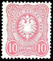 5 Pfg. Graupurpur Und 10 Pfg. Rosa, Je Frühauflage, Postfrisch, Gepr. Wiegand BPP, Mi. 170,-, Katalog: 40/41Iab ** - Sonstige & Ohne Zuordnung