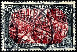 5 Mark Reichspost, Type III (Type I Weiß Und Rot Nachgemalt), Gest. HETTSTEDT 11.4.01, Fotoattest Peter Paul Jäschke Und - Sonstige & Ohne Zuordnung