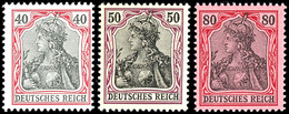 2 Bis 80 Pfg. Germania, Ohne Wasserzeichen, 10 Werte Kpl. Postfrisch, Sign.Heintze, Mi. 2.500.-, Katalog: 68/77 ** - Sonstige & Ohne Zuordnung