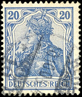 20 Pfg Lilaultramarin, Gest., Gepr. Jäschke-L. BPP, Mi. 100.-, Katalog: 72b O - Sonstige & Ohne Zuordnung