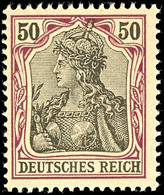 50 Pf. Germania, Tadellos Postfrisch, Gepr. Jäschke BPP, Mi. 350,-, Katalog: 76 ** - Sonstige & Ohne Zuordnung