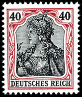 40 Pfg Germania, Friedensdruck, Tadellos Postfrisch, Gepr. Zenker, Mi. 200.-, Katalog: 90I ** - Sonstige & Ohne Zuordnung