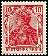 10 Pf. Schwarzrosalila, Tadellos Postfrisch, Gepr. Dr. Oechsner BPP, Katalog: 86IIf ** - Sonstige & Ohne Zuordnung