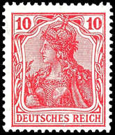 10 Pfg. Dunkelrosarot, Kriegsdruck Mit Vergleichsstück, Postfrisch, Gepr. Jäschke-L BPP, Mi. 300,-, Katalog: 86IIf ** - Sonstige & Ohne Zuordnung