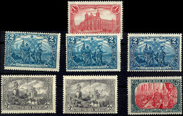 1 Bis 5 Mk. Deutsches Reich, Kriegsdruck, Alle Farben, 7 Werte Kpl. Postfrisch, Bessere Farben Gepr. BPP, Mi. 565,-, Kat - Sonstige & Ohne Zuordnung