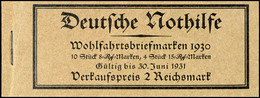 Nothilfe 1930, Heftchenblätter Dgz/ndgz., Tadellos Postfrisch, Mi. 450.-, Katalog: MH29.3 ** - Markenheftchen