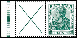 RL+X+5 Pfg. Germania Friedensdruck, Waagerechter Zusammendruck Postfrisch, Fotoattest Jäschke-Lantelme: "echt Und Einwan - Autres & Non Classés