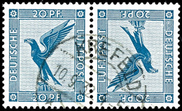 Nothilfe 1930, 20 Pfg Kehrdruckpaar, Tadellos Gestempelt "Krefeld", Mi. 350.-, Katalog: K8 O - Other & Unclassified