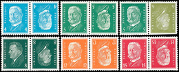 4 Bis 15 Pfg. Reichspräsidenten1928/32, 6 Kehrdruckpaare Kpl. Postfrisch, Mi. 270,-, Katalog: K9/14 ** - Autres & Non Classés