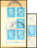 Reichspräsidenten 1932, 18 Zusammendrucke Komplett Gestempelt, Teils Auf Briefstücken, Mi. 1.300,-, Katalog: K9/W29 O/BS - Other & Unclassified