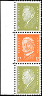 6+12+6 Pfg., Reichspräsidenten 1932, Senkrechter Zusammendruck Mit Rand, Postfrisch, Mi. 150,-, Katalog: S47 ** - Autres & Non Classés