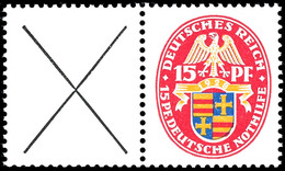 X+15 Pfg., Nothilfe 1928, Waagerechter Zusammendruck Postfrisch, Mi. 450,-, Katalog: W31 ** - Sonstige & Ohne Zuordnung