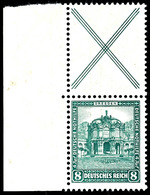 X+8 Pfg., Nothilfe1931, Senkrechter Zusammendruck, Links Mit Bogenrand Postfrisch, Mi. 320,-, Katalog: S94 ** - Autres & Non Classés