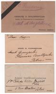 Carte De Visite Lot De 3 GREECE GRECE PATRAS Spiliotopulos Gianopulos Constantacopoulo - Visiting Cards