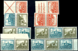 Nothilfe 1932, 8 Zusammendrucke Kpl., Postfrisch, Mi. 152,-, Katalog: S100/W44 ** - Sonstige & Ohne Zuordnung