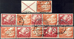 1933, Wagner-Zusammendrucke W51, W55/59, Gest., Mi. 225,-, Katalog: W51,u.a. O - Sonstige & Ohne Zuordnung