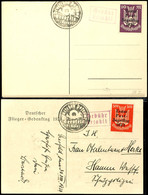 1923, Erster Postsegelflug In Gersfeld (Rhön), 5 Mark Und 10 Mark Je Auf Karte (10 Mark Blanko), Tadellose Erhaltung, Mi - Altri & Non Classificati