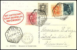 1930, Südamerikafahrt, Spanische Post Der Heimfahrt, Karte Aus SEVILLA 5.JUN. Mit Bunter Frankatur Via Friedrichshafen M - Andere & Zonder Classificatie