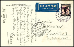 1930, Schweizfahrt Und Fahrt Nach Vaduz, Bordpost Vom 19.8., Fotokarte Mit 1 M. Adler (Eckfehler) Und Text Mit Datierung - Autres & Non Classés