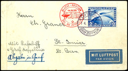 1930, Landungsfahrt Nach Genf, Bordpost Vom 14.9., Brief Mit 2 M. Südamerikafahrt Und Rotem Postsonderstempel, Adressier - Other & Unclassified