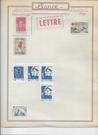 France Vignettes - Collection Vendue Page Page - B/TB - Other & Unclassified