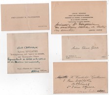 Carte De Visite Lot De 5 GREECE GRECE Corfou Volo Athens - Cartoncini Da Visita