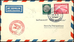 1935, 11. Südamerikafahrt, Bordpost Vom 28.8., Brief Mit U.a. 1 RM Zeppelin Bei Recife Mit Allen Stempeln, Pracht, Katal - Sonstige & Ohne Zuordnung