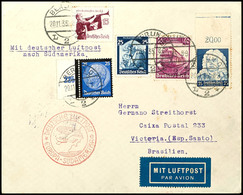 1935, 16. Südamerikafahrt, II. Pendelfahrt, Auflieferung Stuttgart, Brief Aus BERLIN 20.11. Mit Bunter Frankatur Und Bes - Sonstige & Ohne Zuordnung