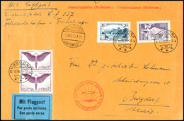 Schweiz: 1929, Weltrundfahrt, Friedrichshafen - Friedrichshafen, Großformatiger Brief Aus BURGDORF 12.VIII Mit Hoher Fra - Altri & Non Classificati