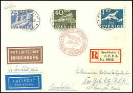 Schweden: 1936, 2. Nordamerikaflug, Auflieferung Frankfurt Mit Best.-Stempel "c", R-Brief Aus STOCKHOLM 15.5. Nach New Y - Autres & Non Classés