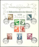 1938, 1. Volksweihnacht In Der Ostmark, Großes WHW-Gedenkblatt Mit Pass. MiNr. 675 - 683 Und Entspr. SST Wien  28.12.193 - Autres & Non Classés