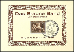 1938, Das Braune Band Von Deutschland, Gedenkblatt (dünnes Papier) Pass. Frankiert MiNr. 699 Und Entspr. SST München-Rie - Autres & Non Classés