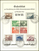 1940, "Gedenkblatt Zur Ausstellung Der KdF.-Sammelgruppen Erfurt Zu Gunsten Des WHW - Schaffende Sammeln /Schaffende Geb - Andere & Zonder Classificatie