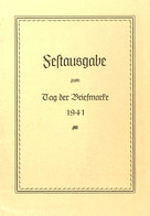 1941, "Festausgabe Zum Tag Der Briefmarke 1941", 12 Seitiges Heft Mit Vorwort Des Reichspostministers Mit MiNr. 762 Und  - Altri & Non Classificati