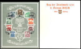 1941, T.d. Briefmarke/WHW-Ewige Zeugen Deutscher Kultur, Gedenkblatt Mit MiNr. 751/59 U. 5 Versch. Pass. SST Wien 12.1.4 - Andere & Zonder Classificatie