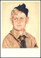 1943, Jungvolk, Dekorative Color Karte, Frankiert, SST Berlin 11.12.43, Blanko,  BF - Autres & Non Classés