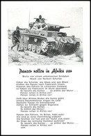 1941, (ca.), Panzer Rollen In Afrika Vor, S/w Soldatenliedkarte Mit Abb. Panzer Im Gelände, Verlag Robert Franke/Hamburg - Andere & Zonder Classificatie