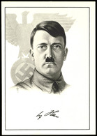 1938 , Hitler Vor Reichsadler, S/w-Porträtkarte, Verlag Von Bettenhausen, Frankiert Mit 1 Und 3 Gr. Österreich-Marken Un - Andere & Zonder Classificatie
