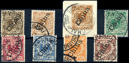 3 Bis 50 Pfennig Gestempelt Pracht, 3 Pfennig Type C Luxusbriefstück, 25 Pfennig Dunkelorange, Michel  260,-, Katalog: 1 - China (offices)