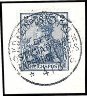 2 Pfennig Petschili Auf Briefstück, Stempel FELDPOSTEXPEDITION A, Kabinett, Michel/ ARGE 235,-, Katalog: PVz BS - China (offices)