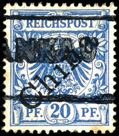 HANKAU, Ra1 Ohne Datum, Klar Und Zentr. Auf 20 Pfg. Krone/Adler (Stockfleck), Katalog: 4I O - Chine (bureaux)