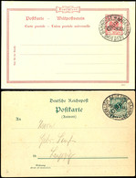 KAISERLICH DEUTSCHE BAHNPOST *** Und *,  Blanko- Ganzsachen Mit Stempel , Selten Und Dekorativ  BF - Cina (uffici)