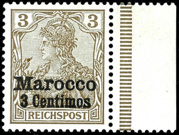 3 Centimos Auf 3 Pf (amtlich Nicht Ausgegeben) Tadellos Postfrisch, Gepr. Bothe Und Mansfeld, Sowie Fotoattest Dr. Hartu - Morocco (offices)