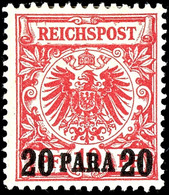 20 Para Dunkelrosarot, Ungebraucht, Pracht, Michel 300,-, Katalog: 7e * - Turchia (uffici)