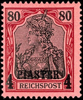 4 Piaster Auf 80 Pfg Germania, Luxus Postfrisch, Unsigniert, Michel 60,-, Katalog: 19I ** - Turkse Rijk (kantoren)