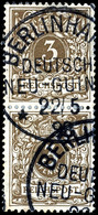 3 Pfg. Krone/Adler Mittelbraun, Senkr. Paar, "BERLINHAFEN 22/5 98" (Eröffnungstag), Mi. 120,-, Katalog: M45b (2) O - Altri & Non Classificati