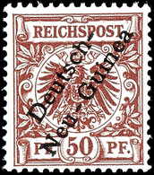 3 Bis 50 Pfennig, Postfrisch, Kabinett,  10 Pf. Gepr. Jäschke- Lantelme BPP, Michel 320,-, Katalog: 1/6 ** - Nuova Guinea Tedesca